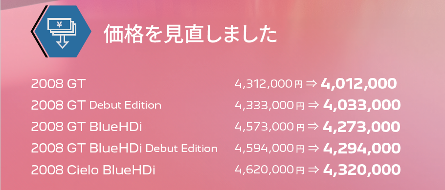 2008の価格値下がり！