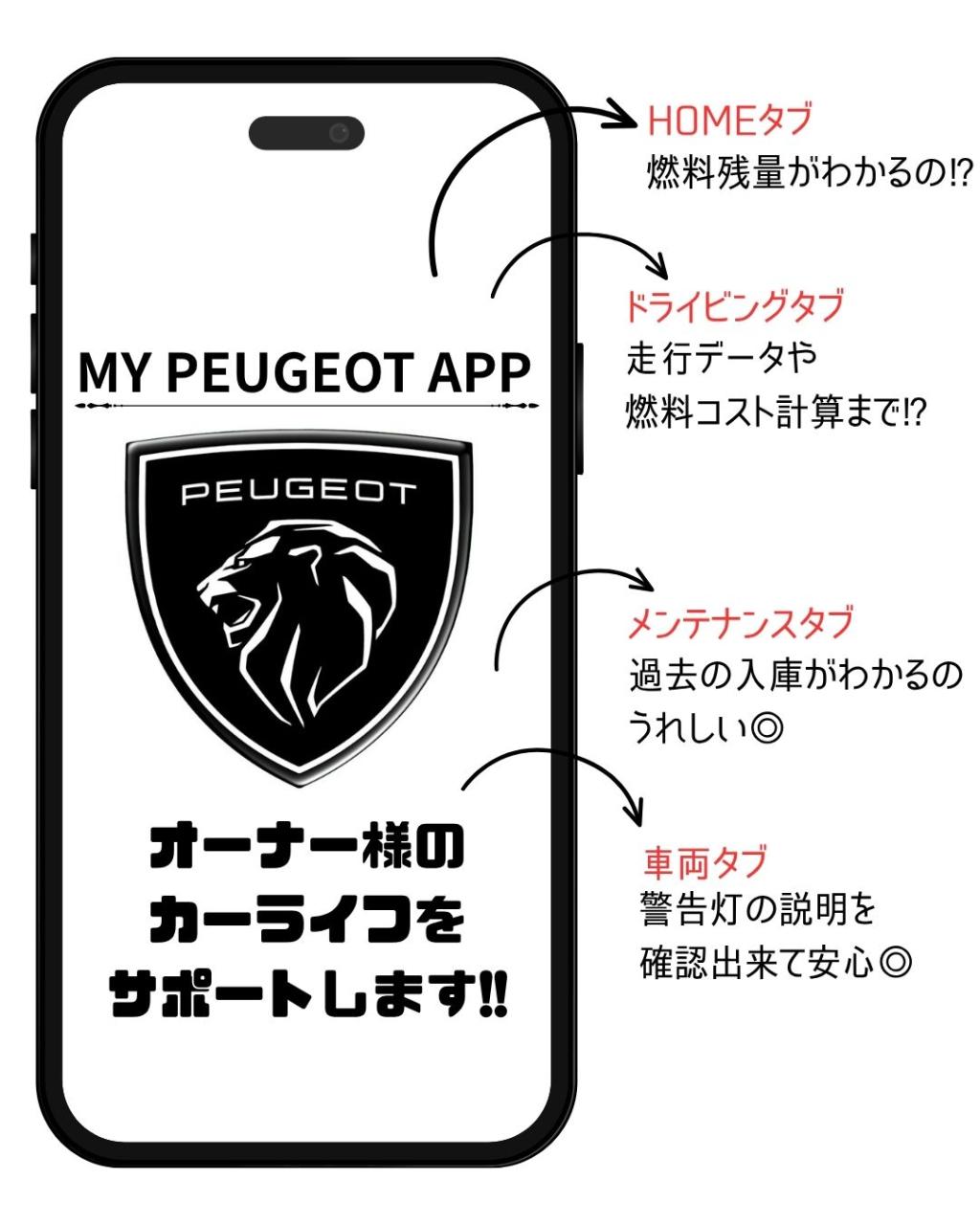 【ドライブを愉しく】MYPEUGEOT APP